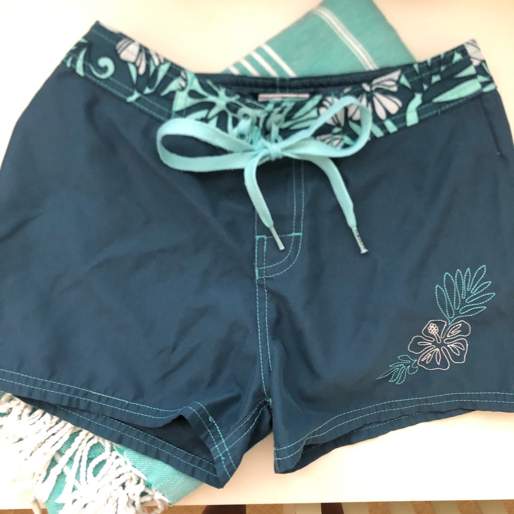 crazy shirts blue floral swim shorts